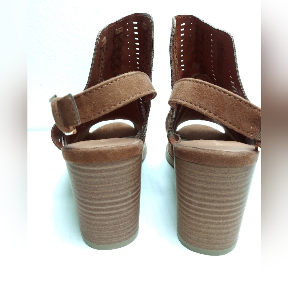 Universal Thread Block Heel Open Toe Slingback Sa… - image 5